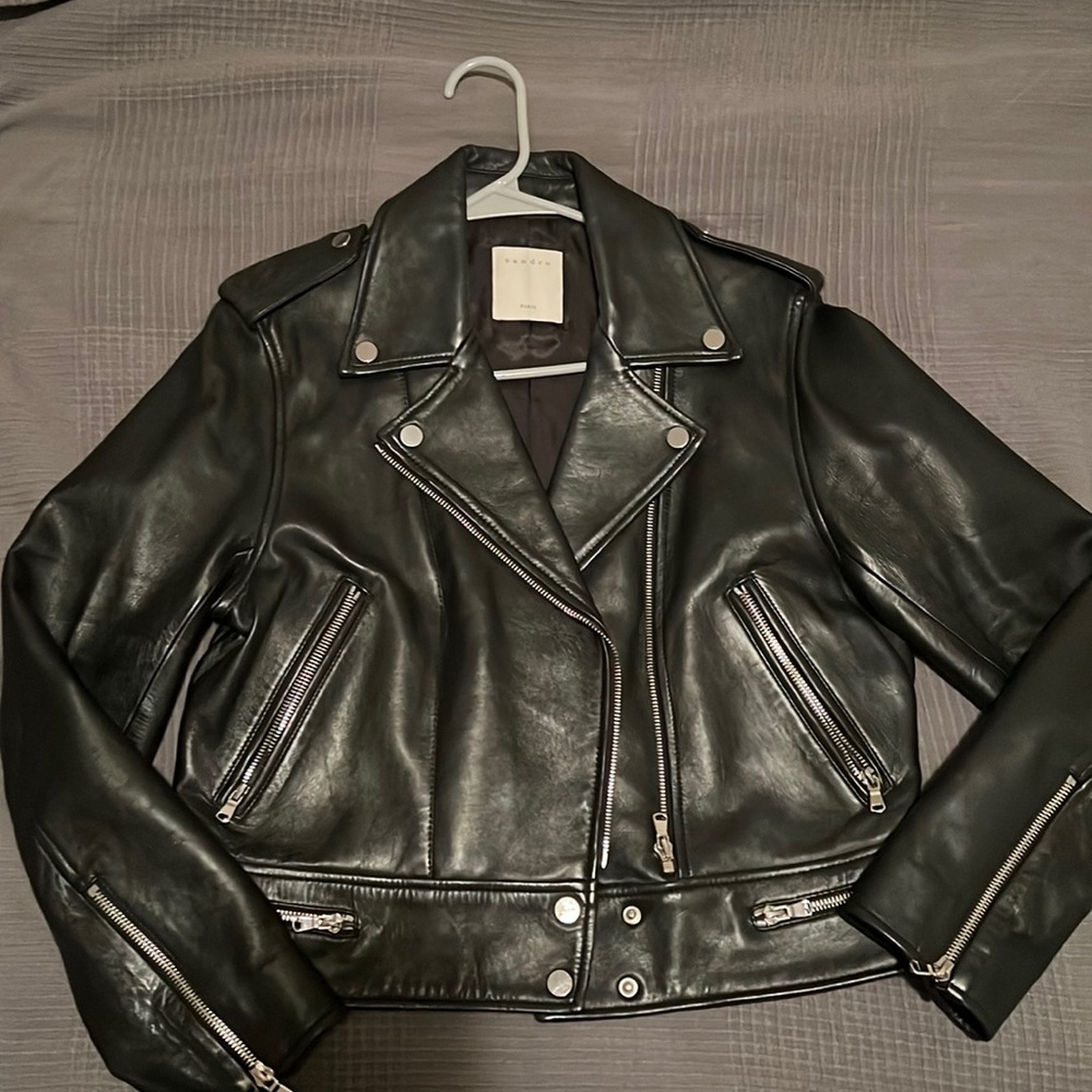 Black leather Biker jacket